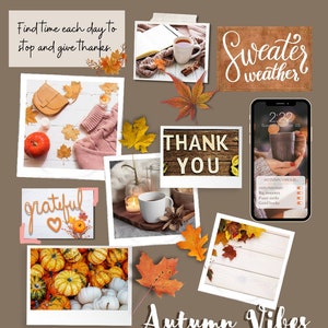 Pegatinas para planificador de otoño, pegatinas para planificador digital de otoño, vibraciones otoñales png, pegatinas para planificador de octubre, tablero de estado de ánimo de Goodnotes de otoño, recortado previamente