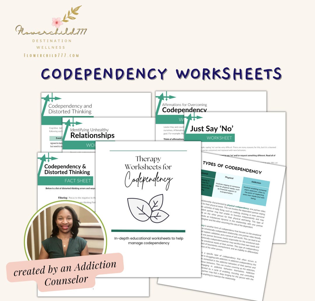 Codependency Worksheets Therapist Aid Triggers And Intentions ACT