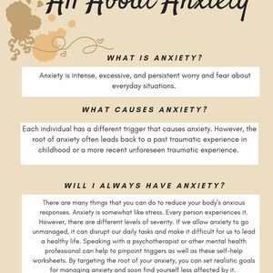 Anxiety workbook, anxiety coping skills