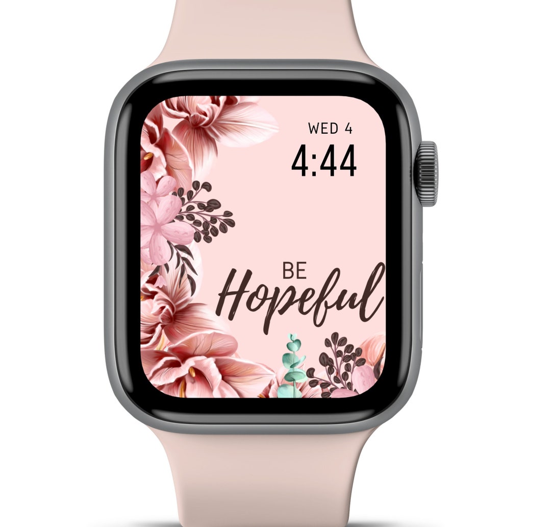 Floral Apple Watch Face Wallpaper, Christian Digital Apple Watch Face