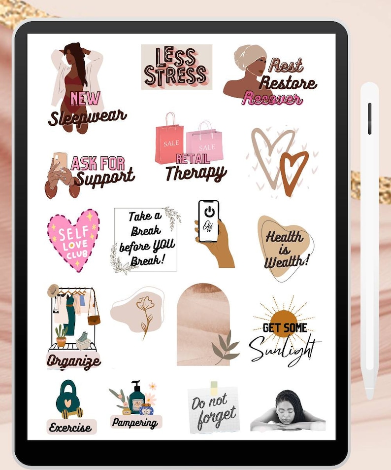 Black girl magic digital planner stickers black women pdf lovejenell luxbook black women self care