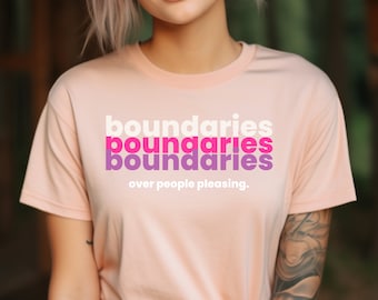 Boundary shirt, Mental Health Matters empowerment Shirt, activism shirt, Respect My Boundaries, I believe in Boundaries, counselor gift
