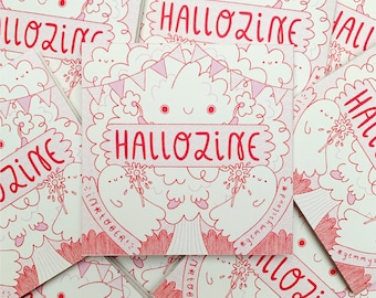 Hallozine – Concertina Comic Zine, Illustration, Art, Inktober, Plants, Nature, Ghost, Mountains, Lakes, Autumn