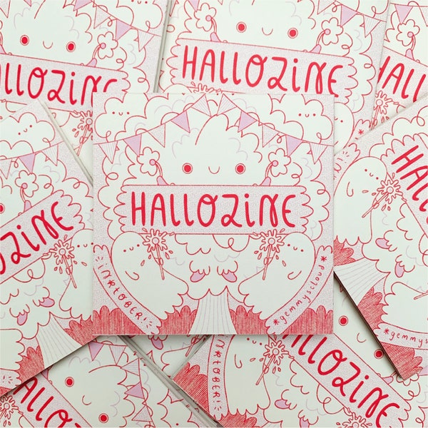 Hallozine – Concertina Comic Zine, Illustration, Art, Inktober, Plants, Nature, Ghost, Mountains, Lakes, Autumn