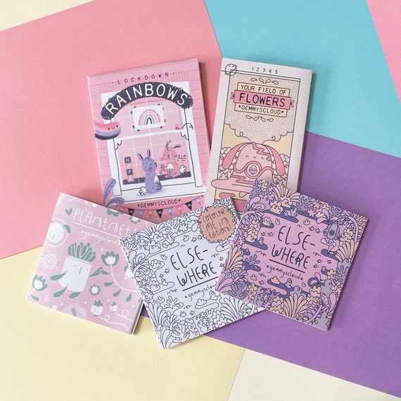 Zine Bundle Zine 5 Zines Concertina Comic Poster Zine Etsy