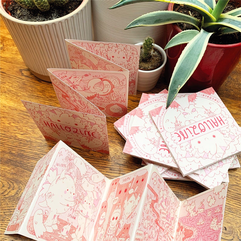 Hallozine Concertina Comic Zine Illustration Art Etsy