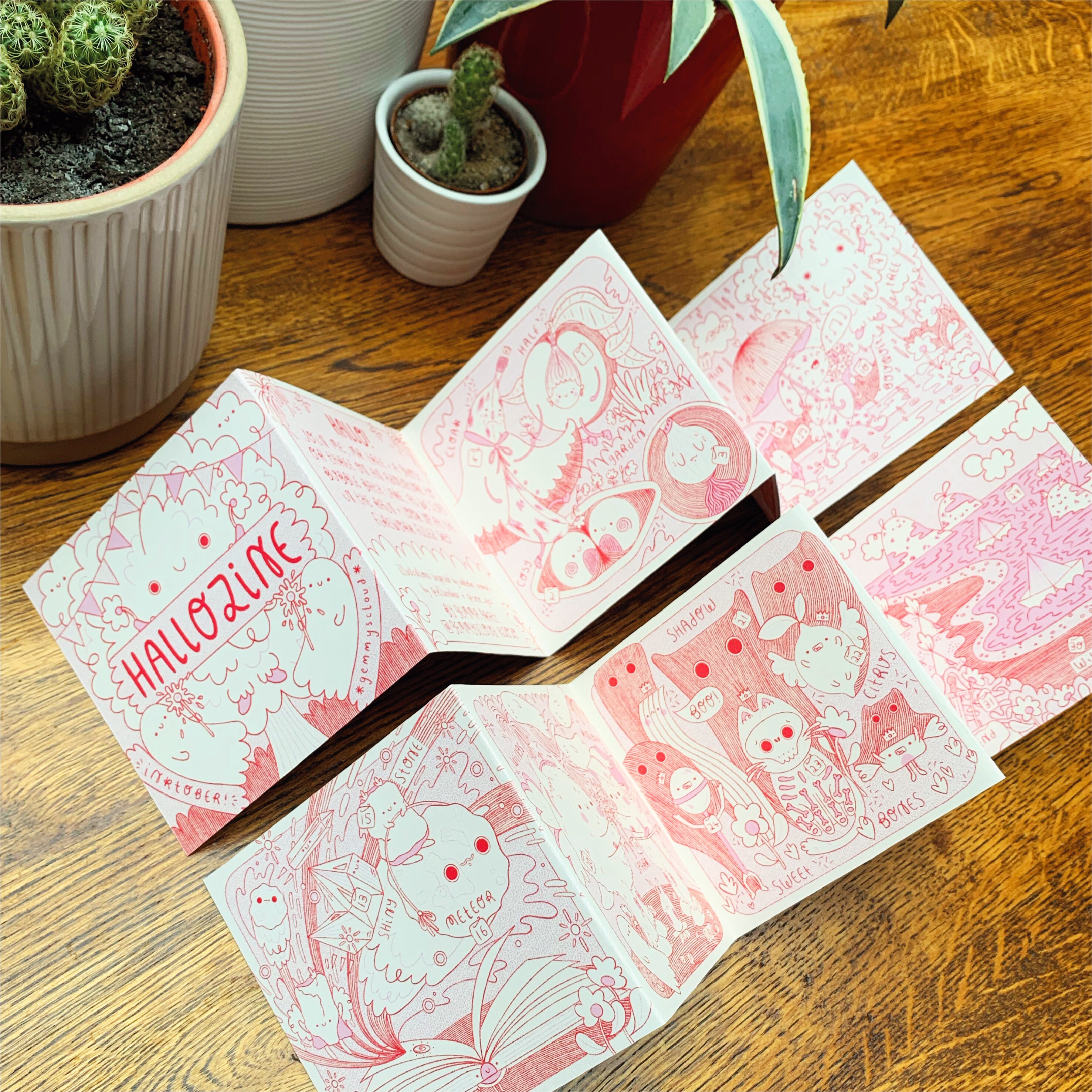 Hallozine Concertina Comic Zine Illustration Art Etsy