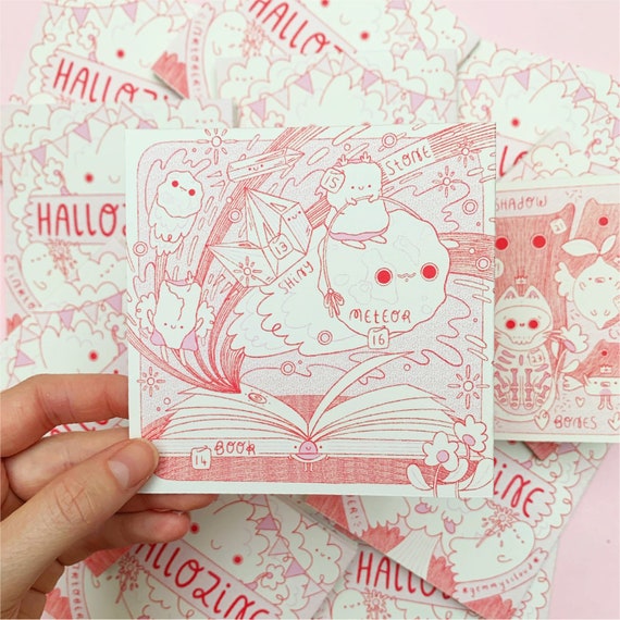 Hallozine Concertina Comic Zine Illustration Art Etsy UK