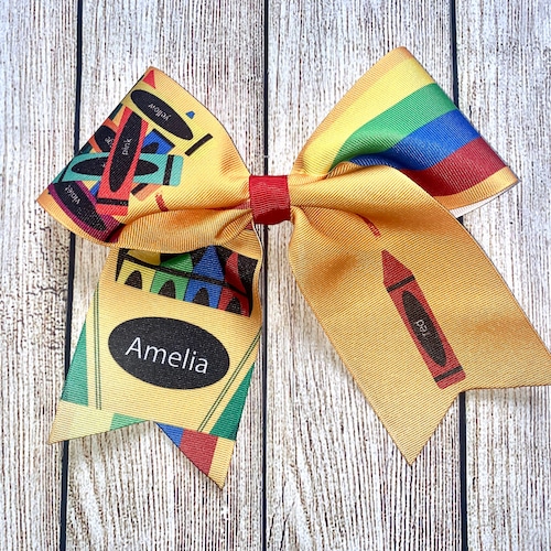 Crayon Bow Back to School Pinwheel Bows Pinwheel Bows on Etsy