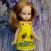 Sundress for 8 inch dolls Paola Reina mini amigas, Effner Heartstring 8″, Kruselings, summer doll dress "Two ladybugs"