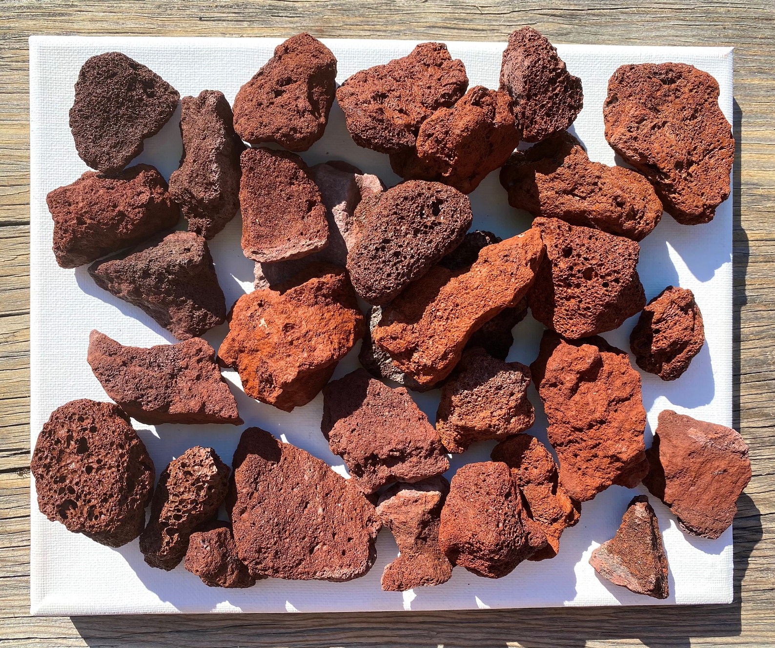 30 Pc Red Volcanic Lava Stones 1.52lb They Are Light. for Terrarium