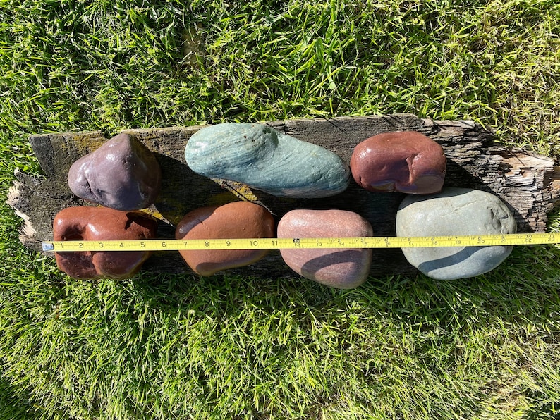 Extra Large 4-7” Rainbow River Rocks • Colorful Montana Beach Stones ...