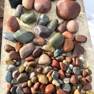 Rainbow River Rocks (1–4”) • ~15 lbs Colorful Montana Beach Stones • Natural Unpolished Pebbles for Planters, Terrariums, Crafts, Decor