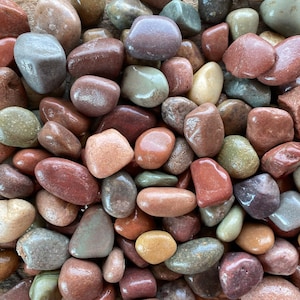 4lbs (1”)  Rainbow River Rocks Colorful Montana Beach Stones • Natural Unpolished Pebbles for Planters, Terrariums, Crafts zen fish tanks