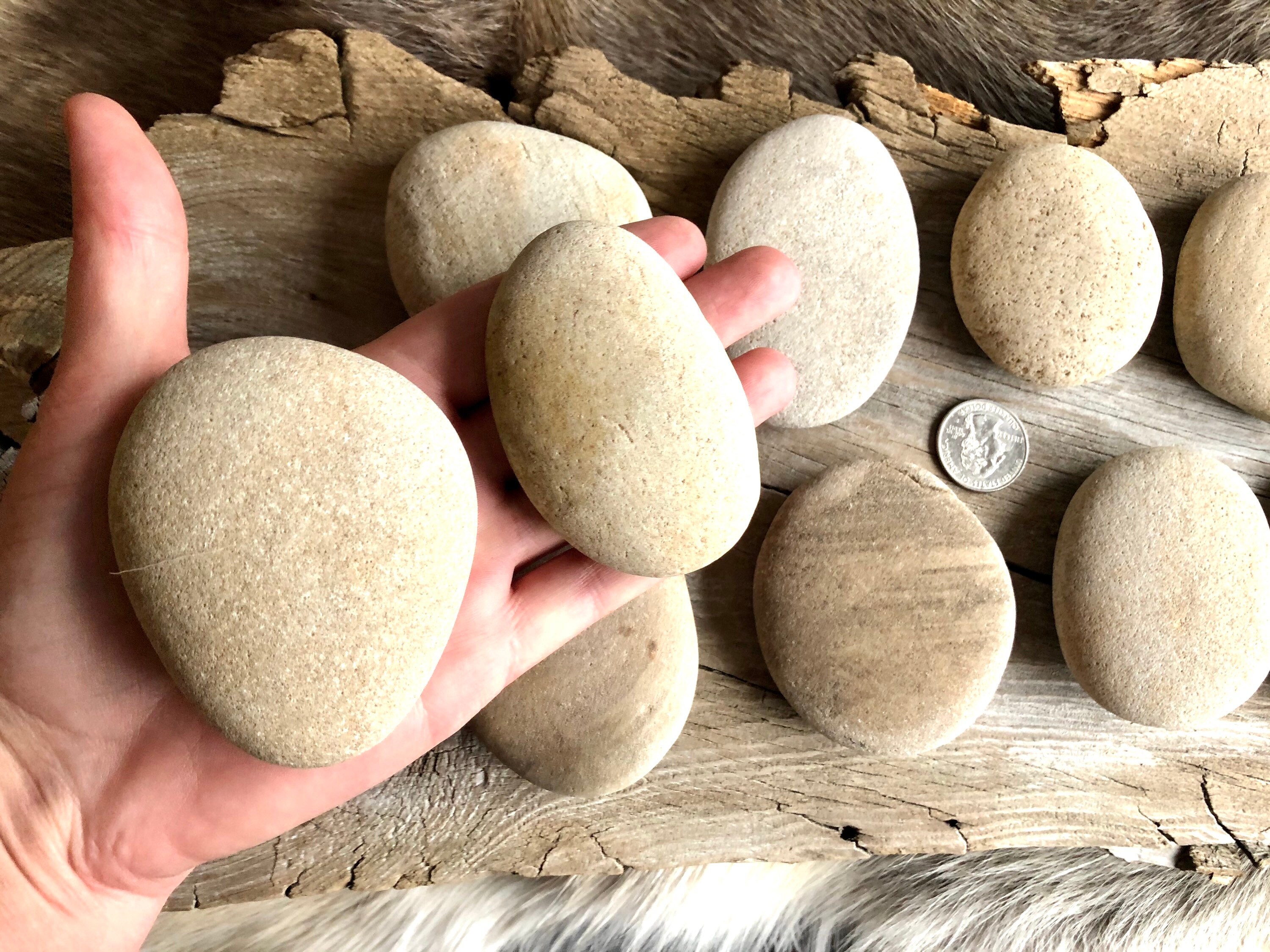 10 flat big natural stones flat beach Stones Fast shipping Etsy