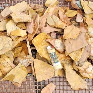 16 lbs slate chips yellow and Green slate for beach resin art, mosaics, planters, dioramas terrarium