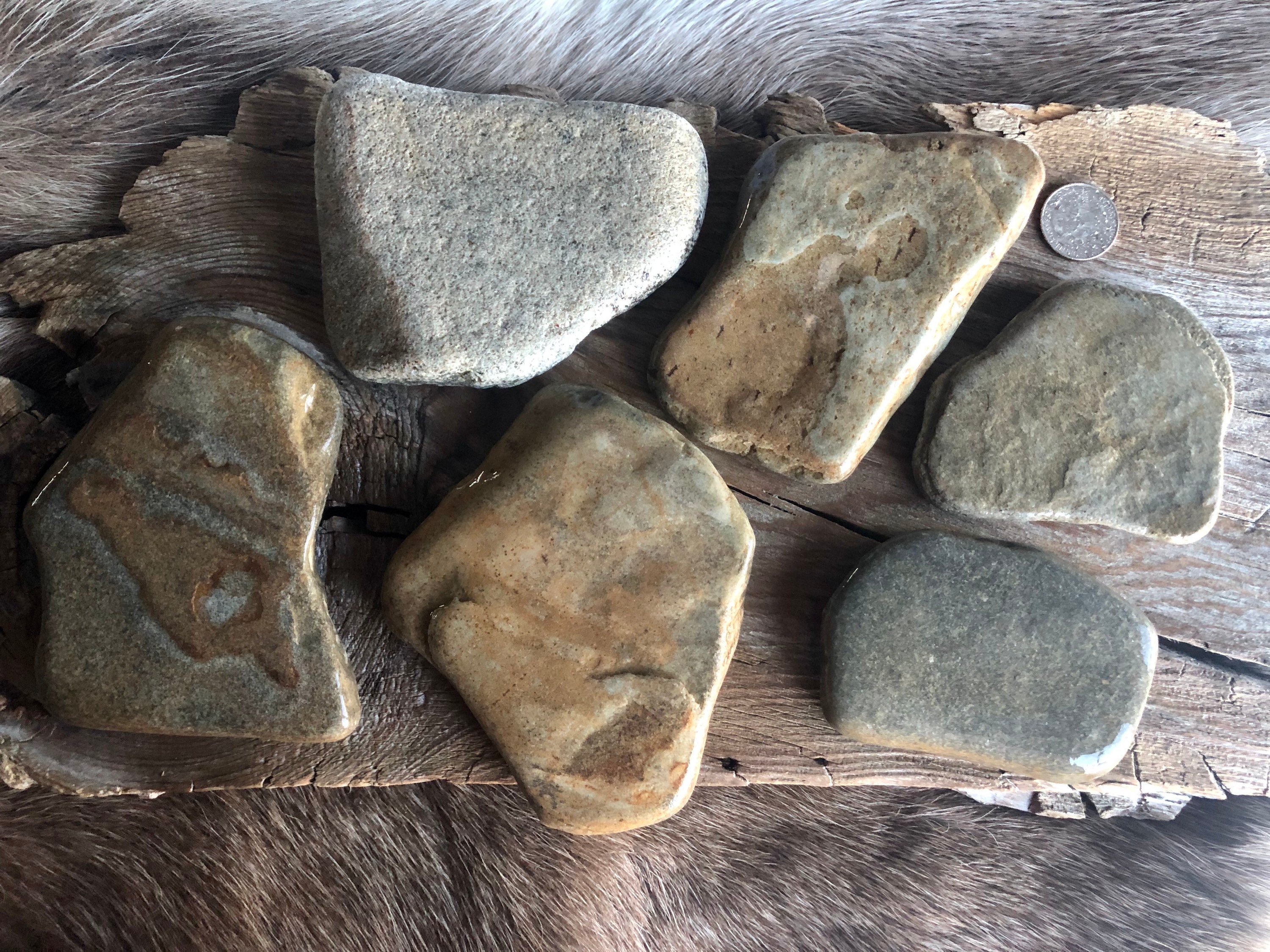 6 extra big flat stones for painting terrarium mosaics Etsy