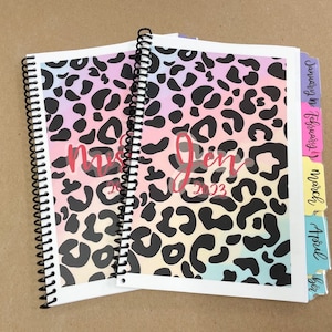 Bill Tracking Planner Small Rainbow Leopard Print Bill Planner  2024 , Small bill planner for bag