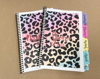 Bill Tracking Planner Small Rainbow Leopard Print Bill Planner  2024 , Small bill planner for bag