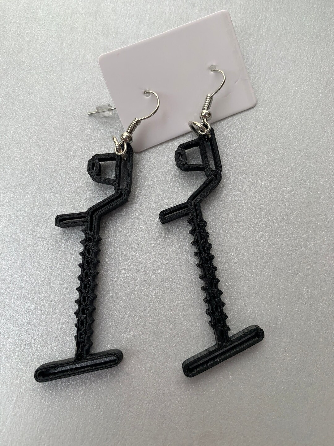 Metal Detecting Detector Dangle Earrings Custom 3D Printed Etsy