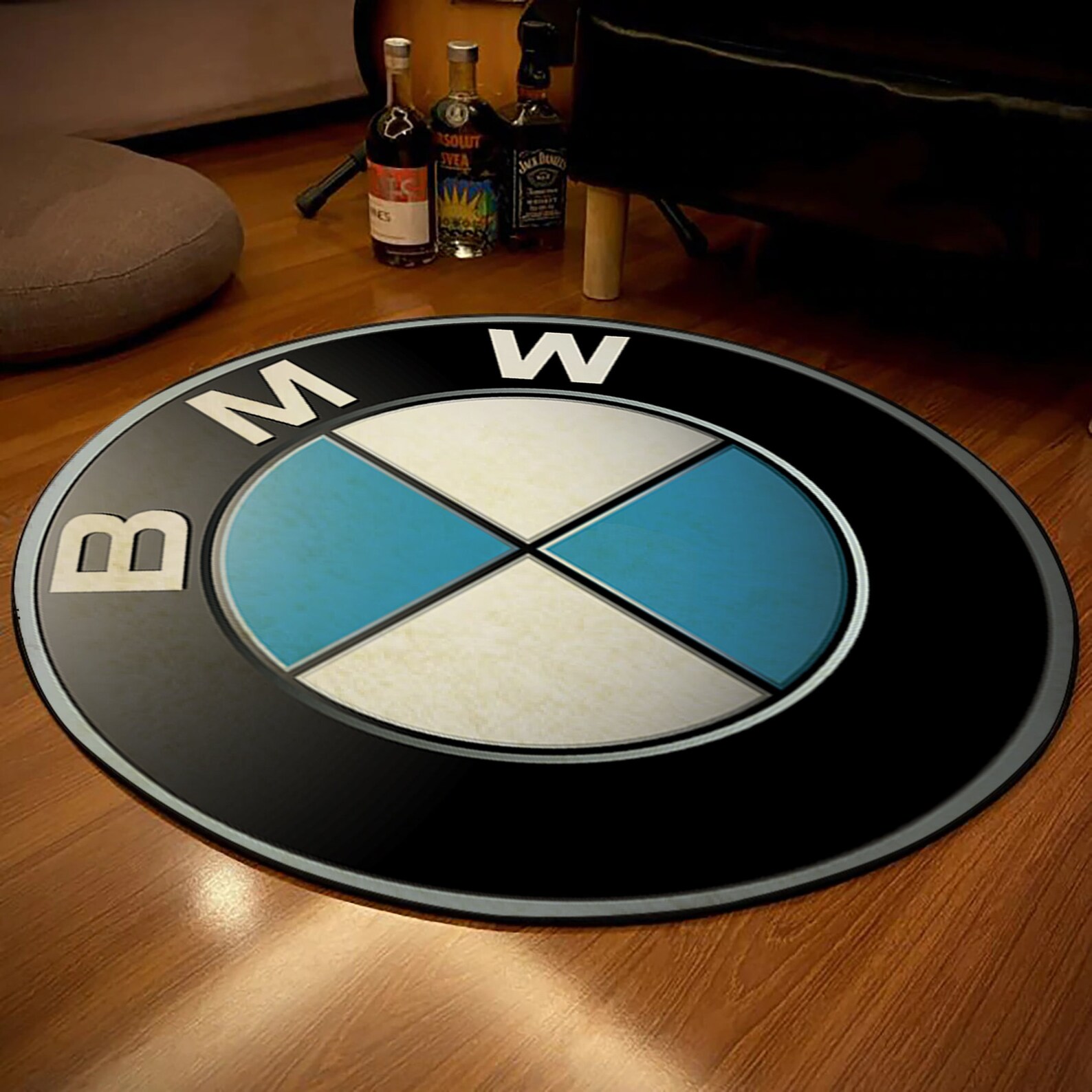 3D Carpet Round 3D BMW Logo Rug Gift For BMW Fans Car Logo Etsy