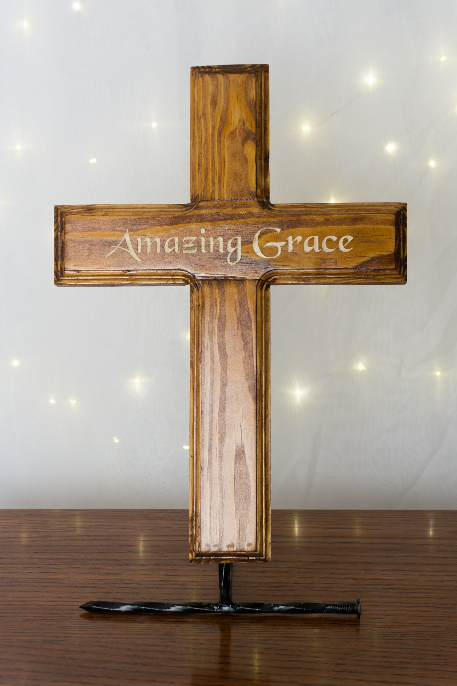 Laser Engraved Cross Etsy