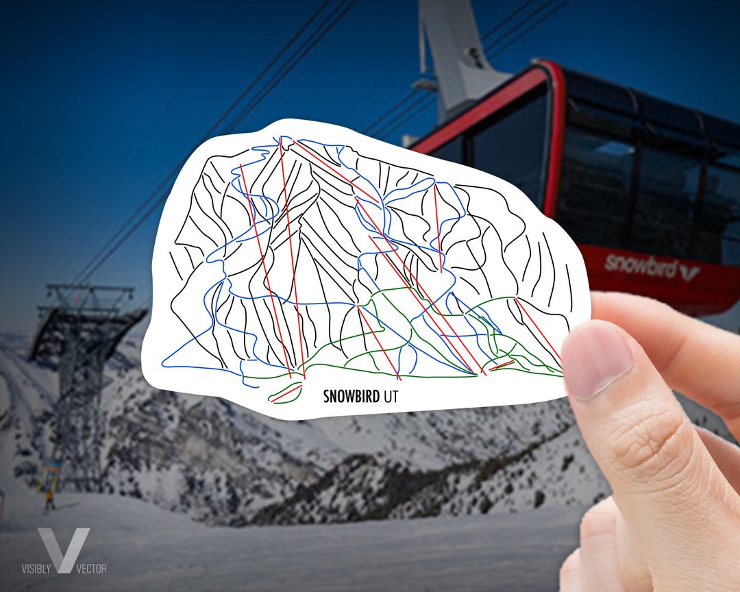Trail Map Sticker Snowbird Mountain Utah Trail Map Sticker - Etsy