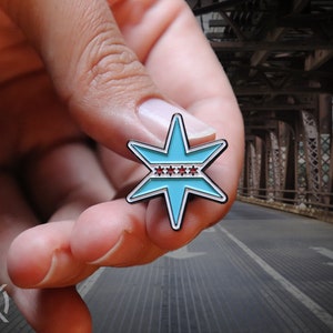 Chicago Star Pin - Chicago Flag