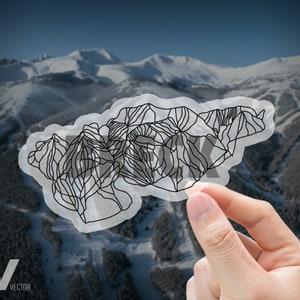 Breckenridge Trail Map Sticker Clear
