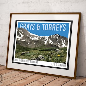 Grays & Torreys Print - CO 14er
