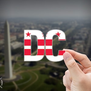 DC Flag Sticker - Clear Backing