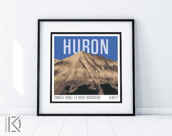 Mt Huron Print - CO 14er