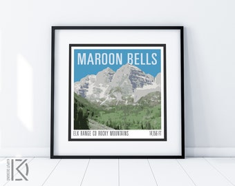 Maroon Bells Print - CO 14er