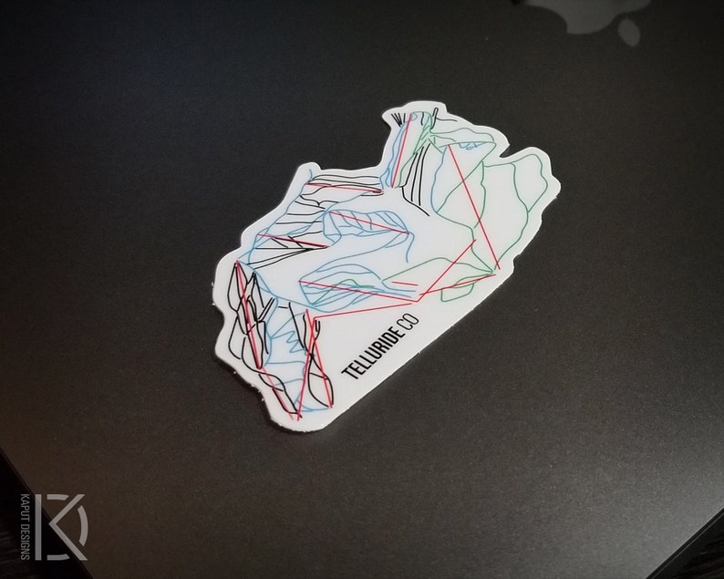 Trail Map Sticker Telluride Trail Map Sticker - Etsy
