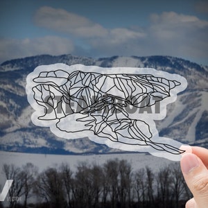 Steamboat Trail Map Sticker Clear
