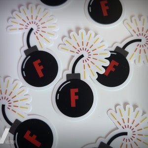 F Bomb Clear Sticker