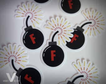 F Bomb Clear Sticker