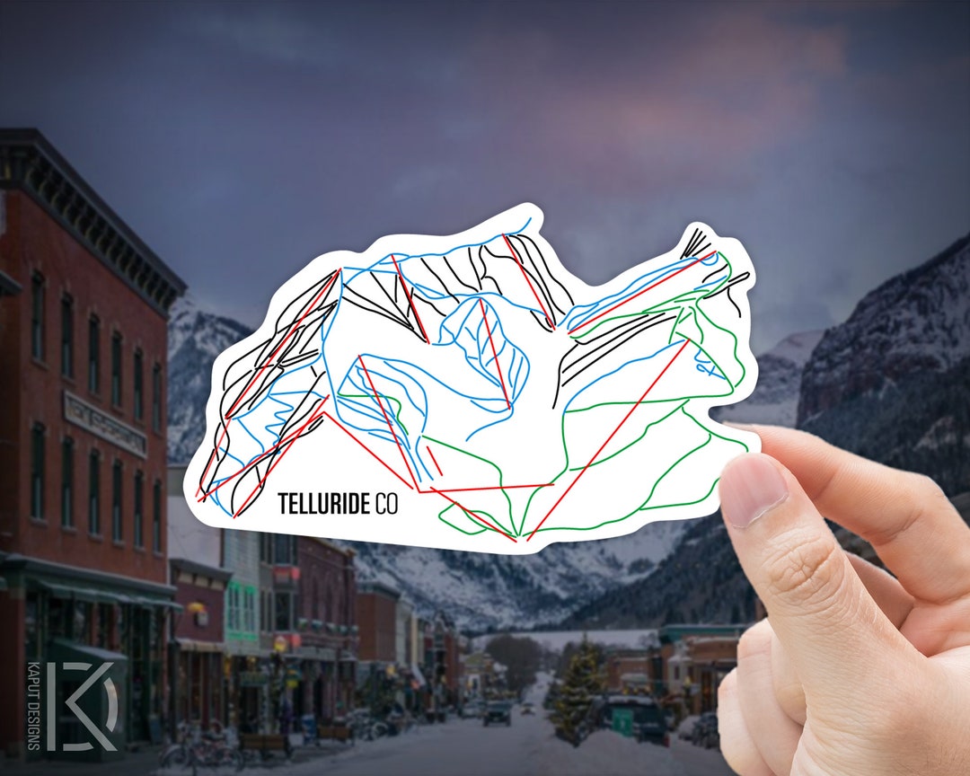 Trail Map Sticker Telluride Trail Map Sticker - Etsy