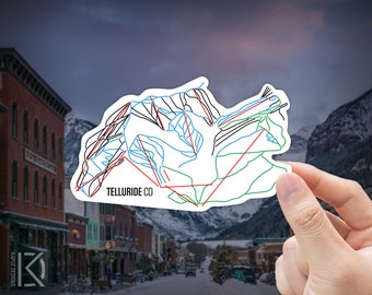 Telluride Trail Map Sticker