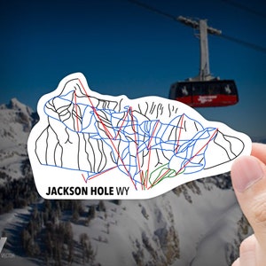 Jackson Hole Trail Map Sticker