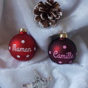 Personalized glass Christmas ball 57 mm