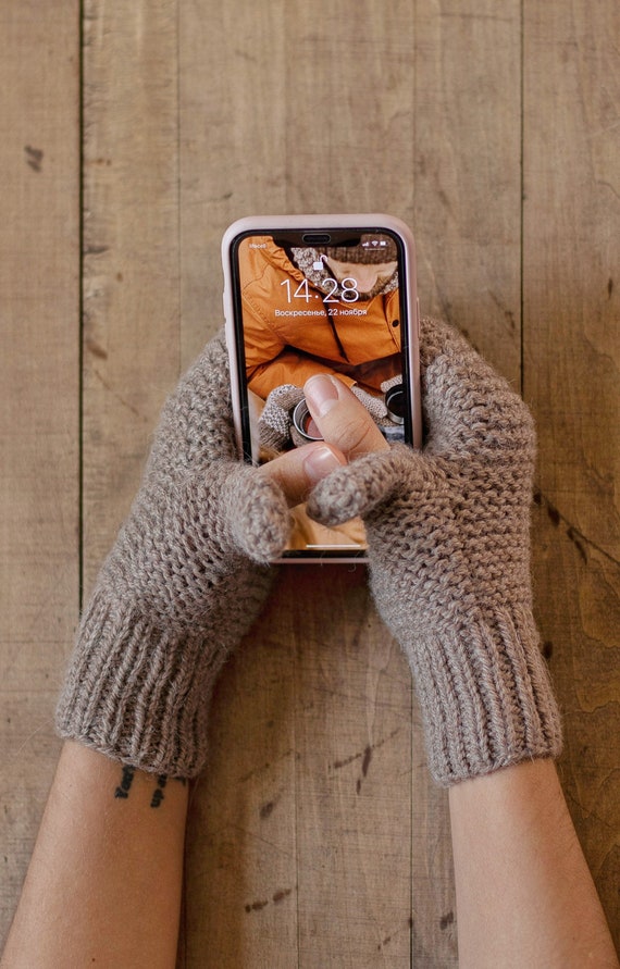 Chunky Cable Knit Mittens Winter Mittens Beige Knit Mittens - Etsy