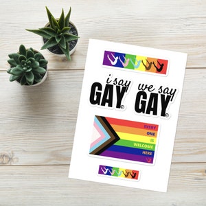 Pride Progress Pilates Sticker Sheet - Pilates Stickers - Joseph Pilates - Pilates Teaser - Pride Stickers - Rainbow Flag Stickers - Pilates
