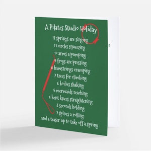 Pilates Holiday Cards (Pack of 10) - A Pilates Studio Holiday - Pilates Holiday Cards - Pilates Teacher Gifts - Gifts for Pilates Students