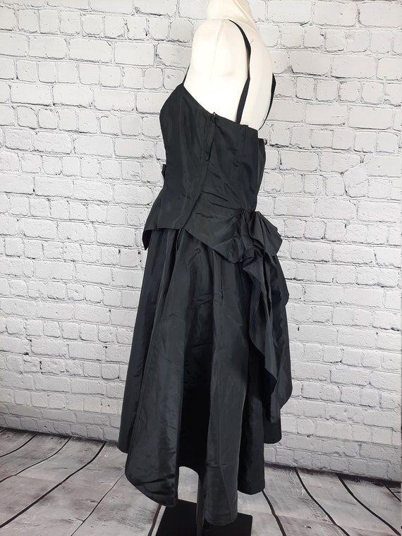 Vintage Schwarzes Kleid midi 42 XL Pinup kleine s… - image 5