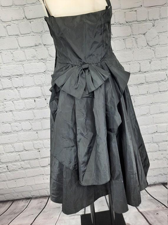 Vintage Schwarzes Kleid midi 42 XL Pinup kleine s… - image 7