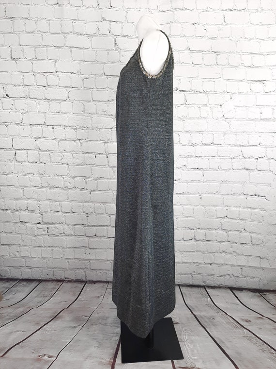 Maxi Kleid Silber 38 40 M L Riemchenkleid Abendkl… - image 6