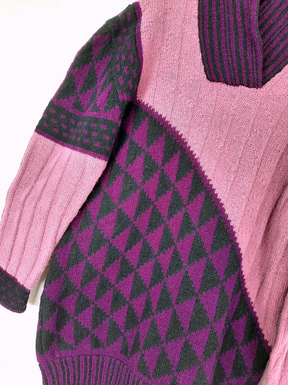 Handmade Pullover Strickkleid 40 42 L XL vintage … - image 2