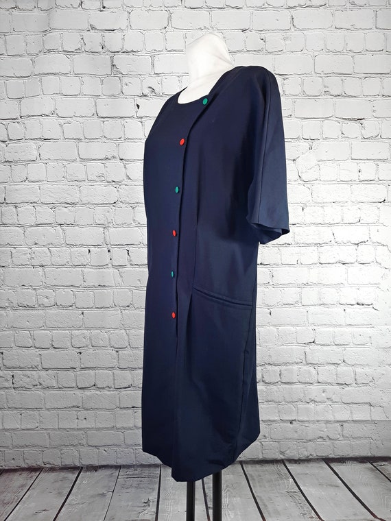 80er Kleid midi 42 44 XL unikat Wolle 100% Paris … - image 4