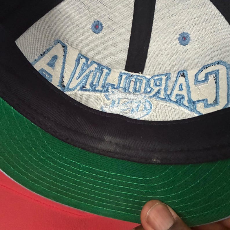 Vintage Top Of The World UNC Tar Heels Fitted Hat North Carolina Blue snapbak image 6